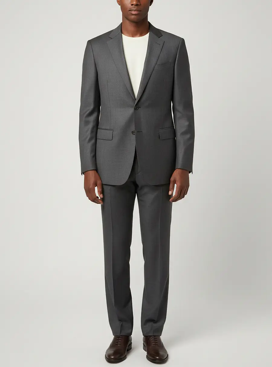 Armani Collezioni Grey Wool Blend Regular Fit Suit L