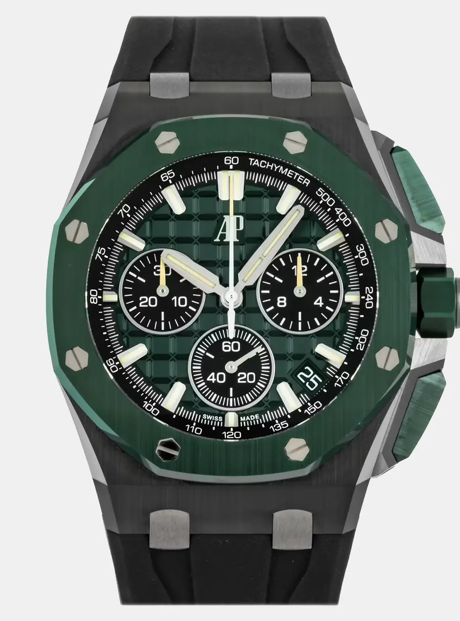 Audemars Piguet Royal Oak Offshore Chronograph 26420CE.OO.A063VE.01 Green Ceramic Automatic Men's Wristwatch 43MM