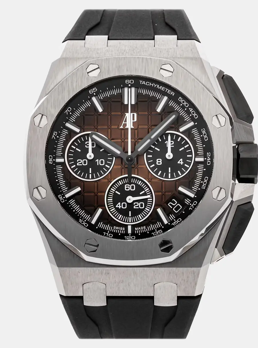 Audemars Piguet Royal Oak Offshore Chronograph 26420ST.OO.A828CR.01 Brown Stainless Steel Automatic Chronograph Men's Wristwatch 43MM