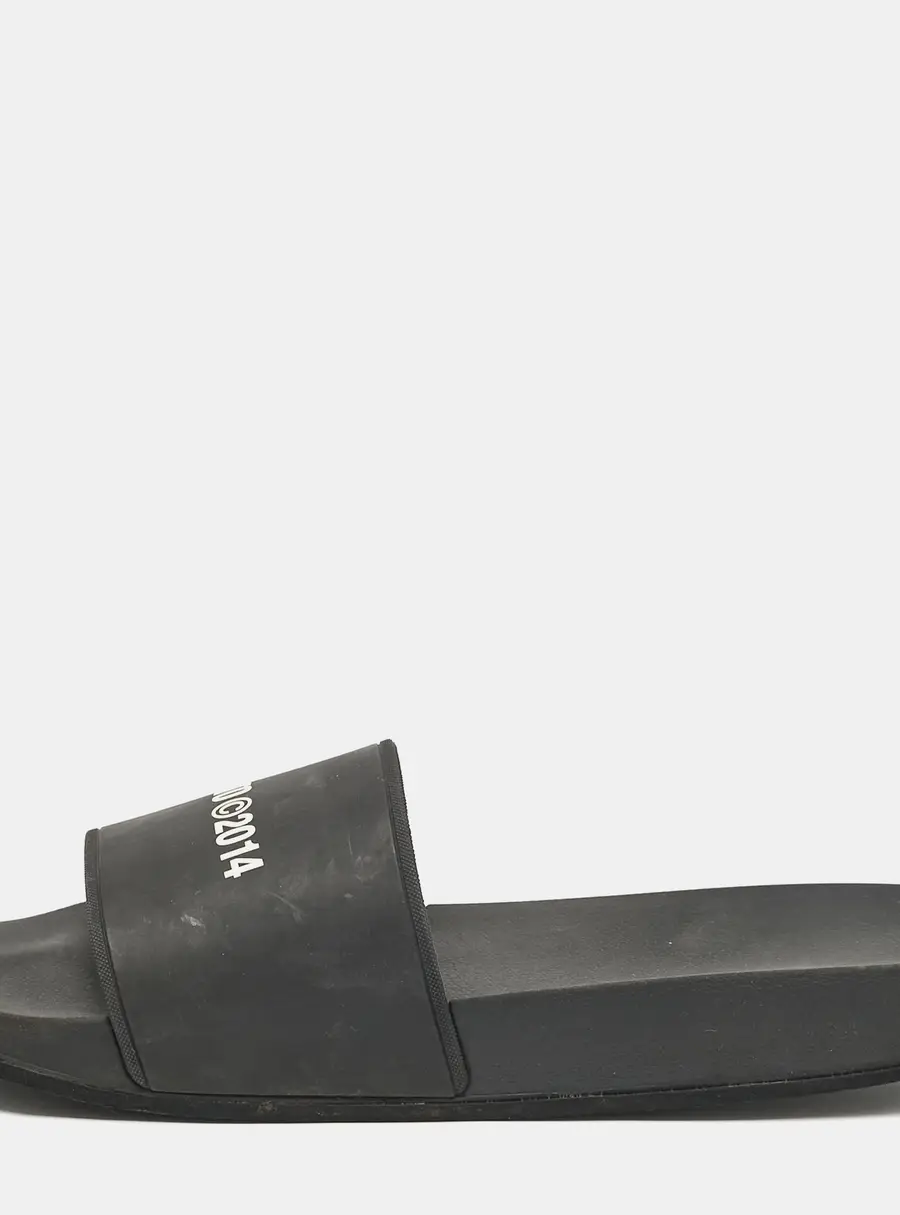 Axel Arigato Black Rubber Pool Slides Size 44