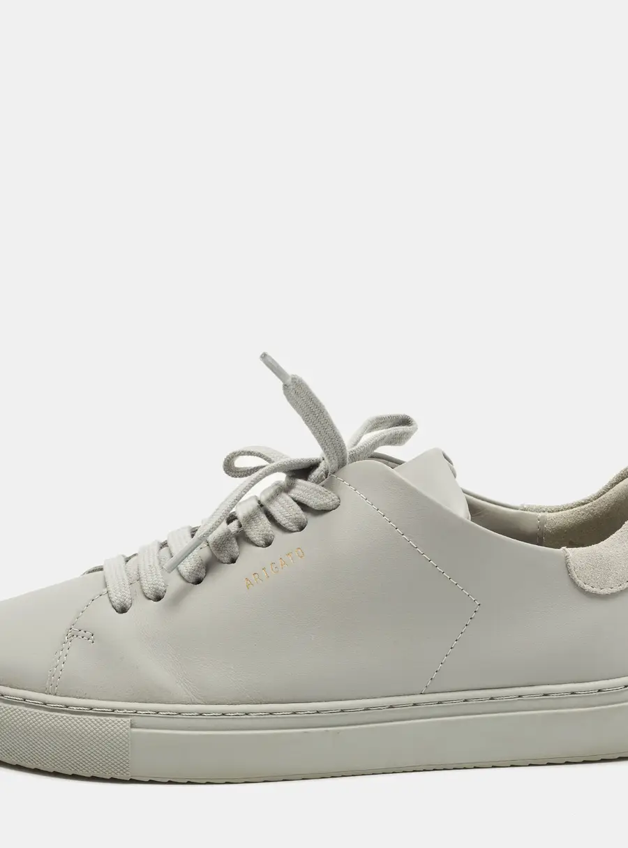 Axel Arigato Clean 90 Size 41 Grey Leather Low Top Sneakers