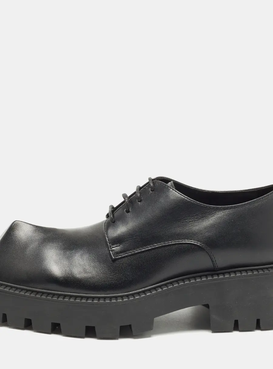 Balenciaga Rhino Size 37 Black Leather Derby