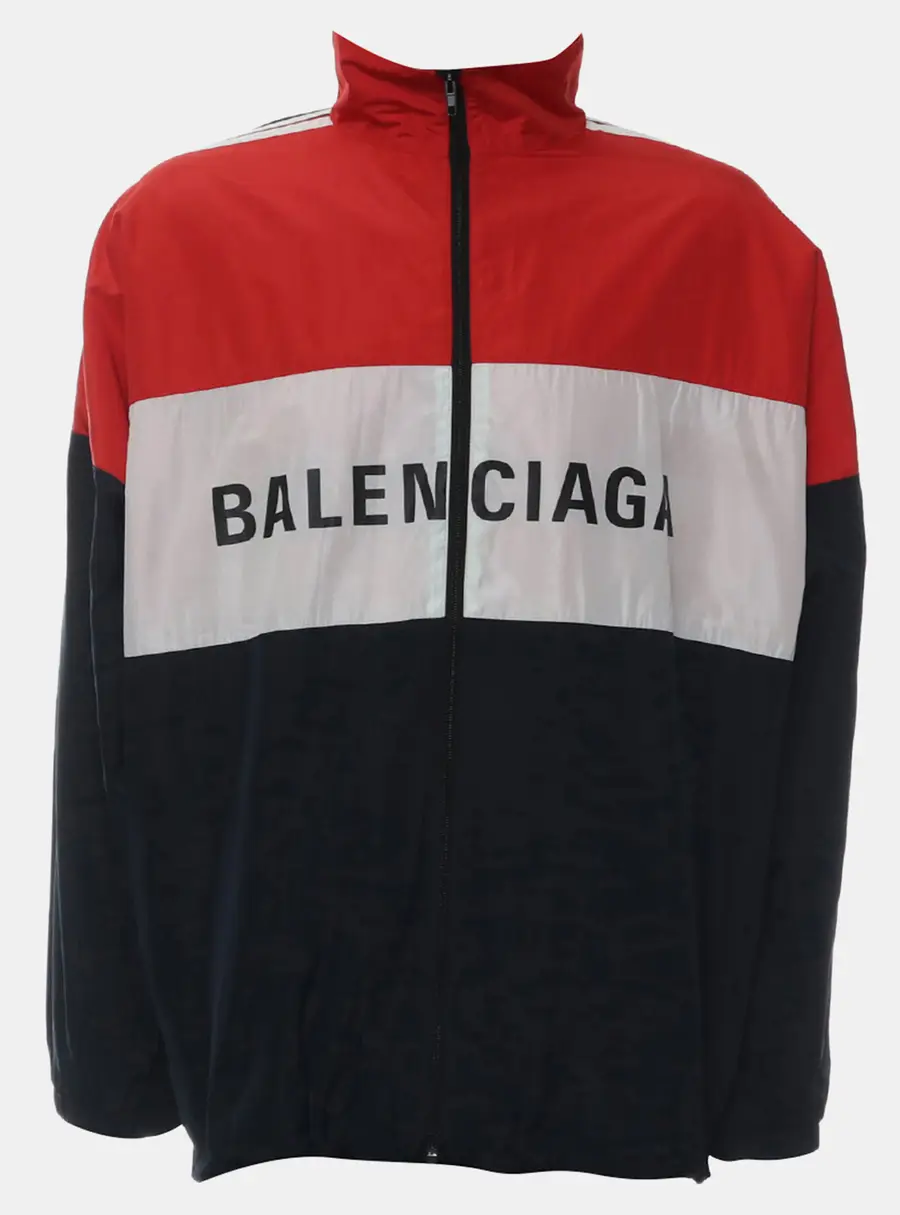 Balenciaga Colorblock Logo Windbreaker Jacket S