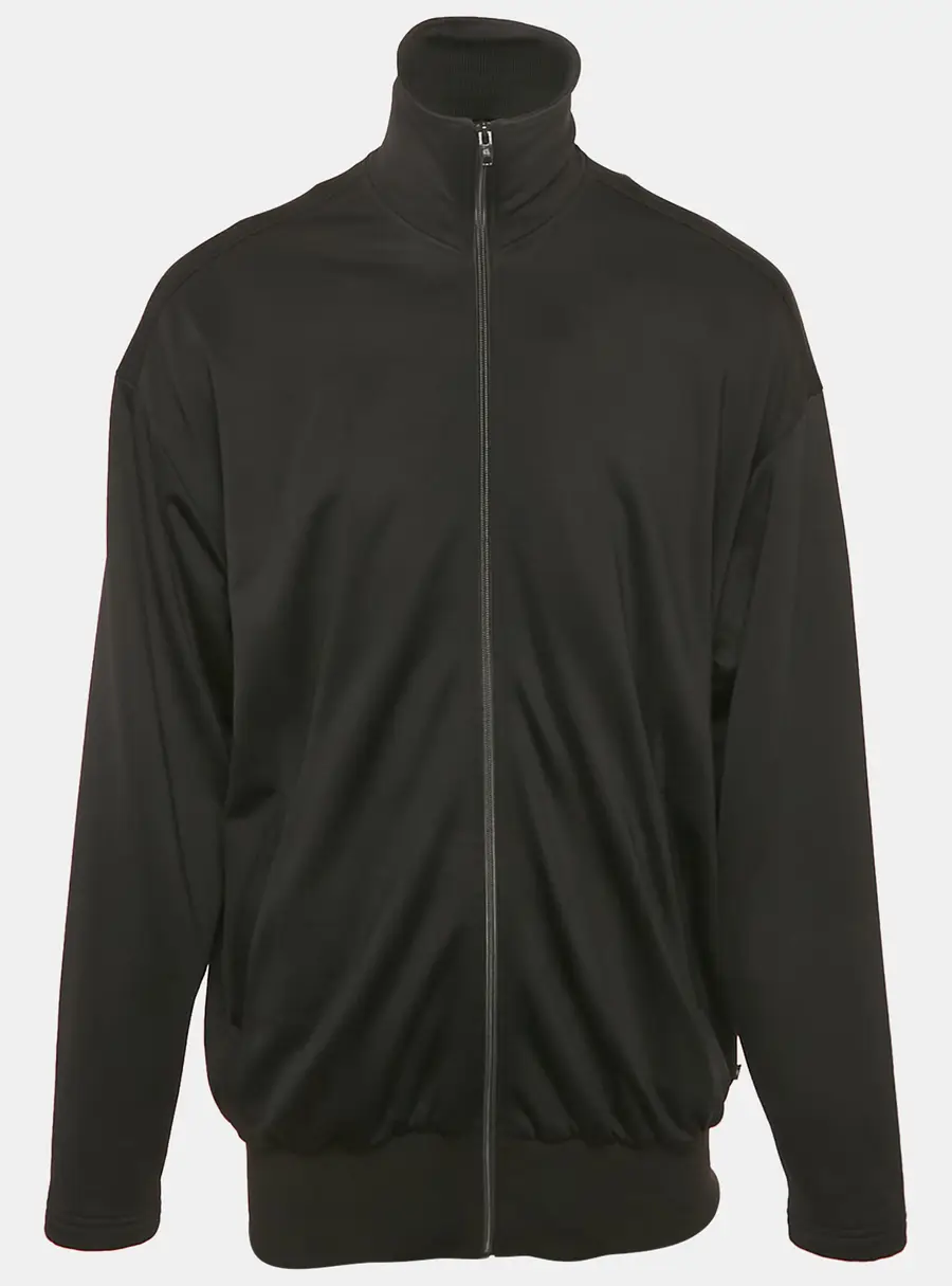 Balenciaga Black Jersey Zip-up Jacket L