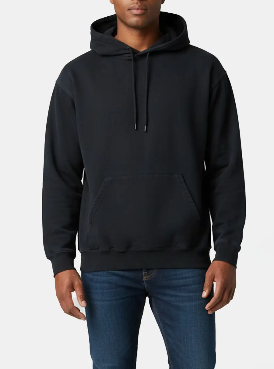 Balenciaga Black Logo Graphic Cotton Knit Hoodie XS