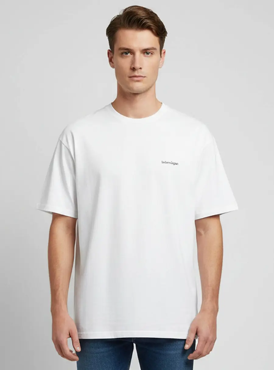 Balenciaga Off White Logo Print Cotton Crewneck T-Shirt M