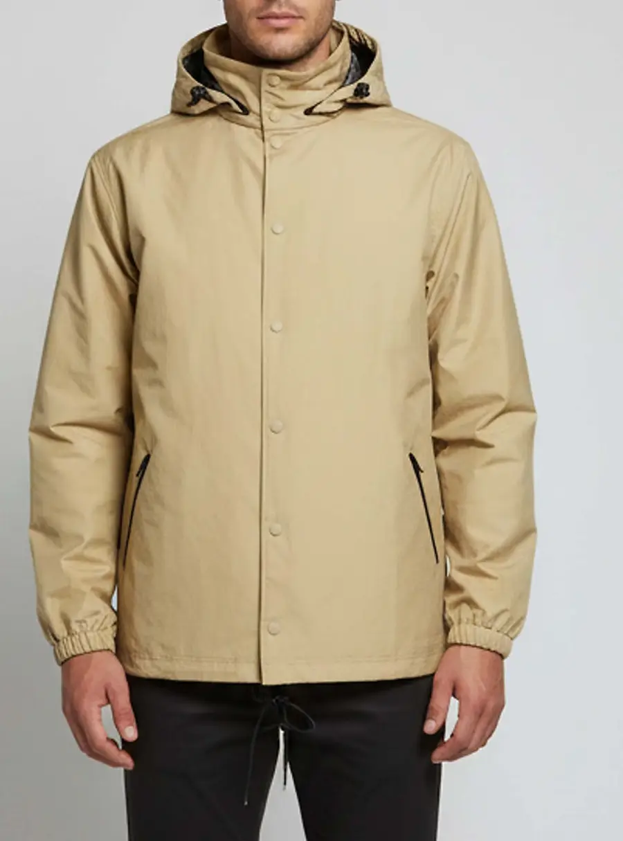 Balenciaga Beige Logo Print Nylon Oversized Windbreaker Jacket S