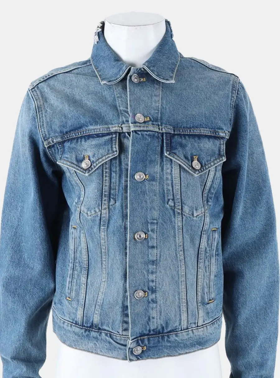 Balenciaga Blue Denim Buttoned Jacket Size S
