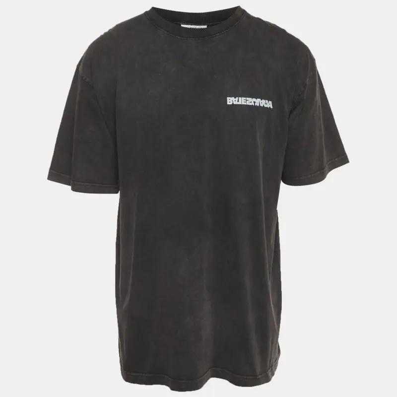 Balenciaga Unisex Black Short Sleeve Crewneck T-Shirt S