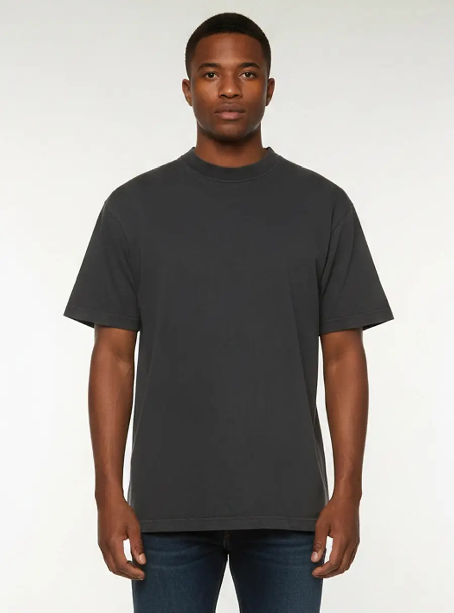 Balenciaga Black Printed Cotton Faded Crewneck T-Shirt XS