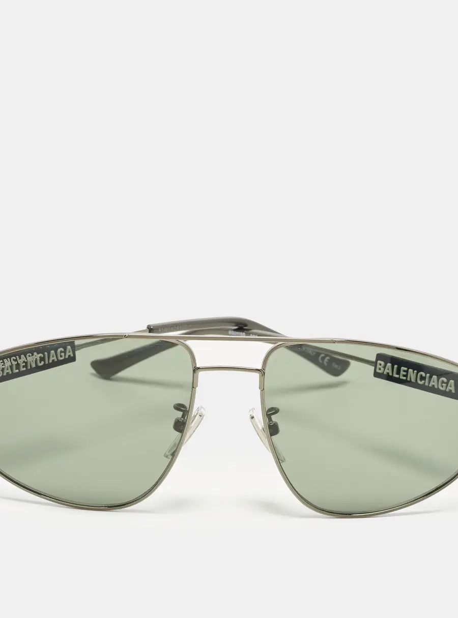 Balenciaga Green BB0115S Aviator Sunglasses