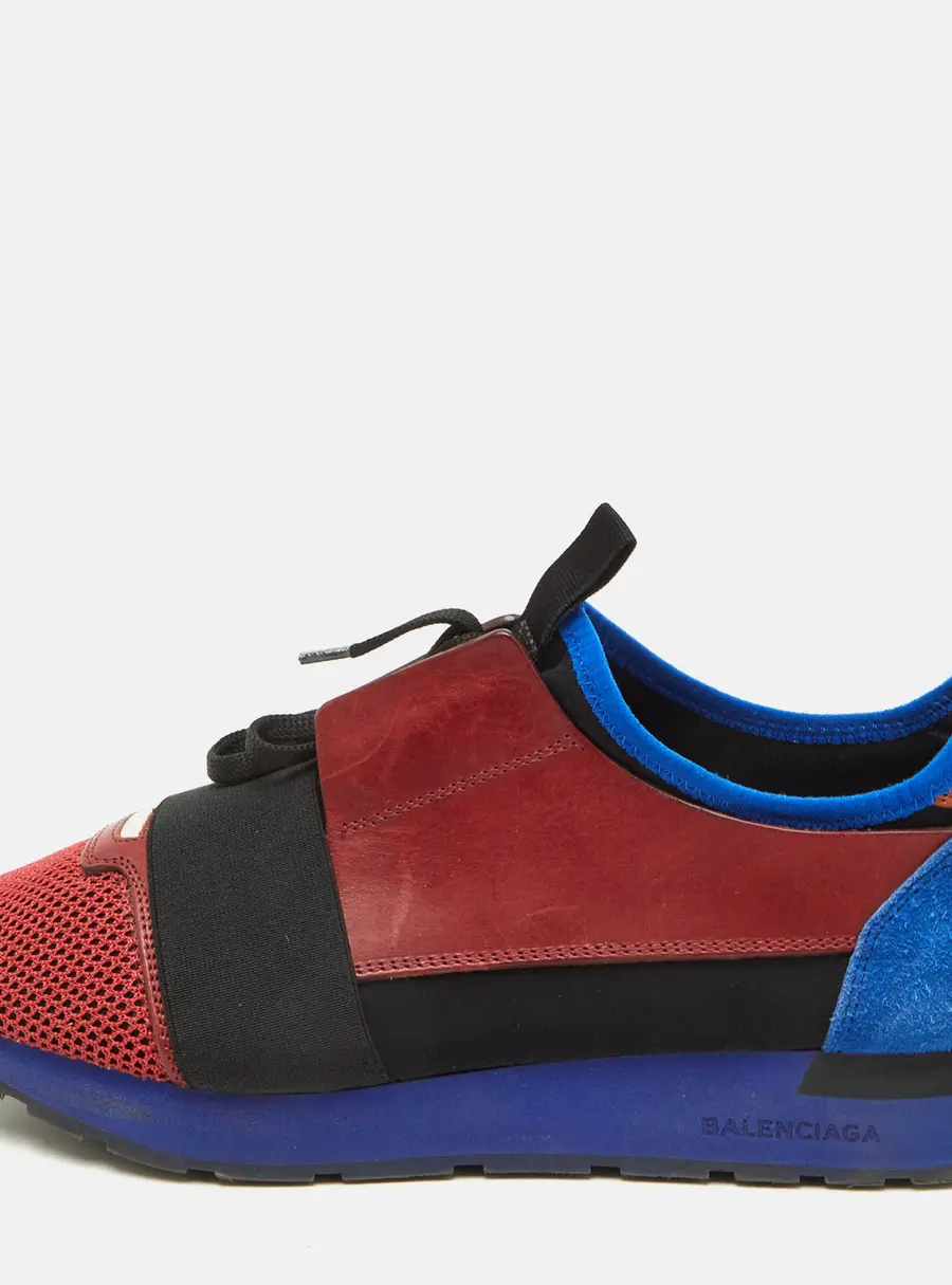 Balenciaga Race Runner Size 43 Multicolor Leather, Mesh and Stretch Band Sneakers
