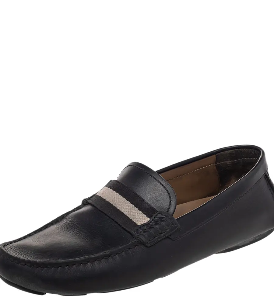 Bally Wabler Size 39 Black Leather Loafers & Moccasins