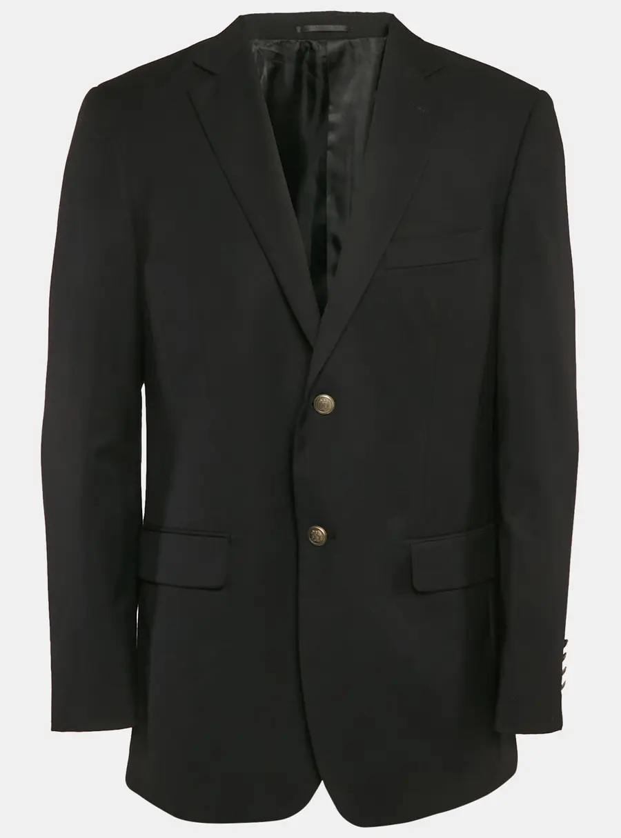 Balmain Black Gabardine Button Detail Single Breasted Blazer XL