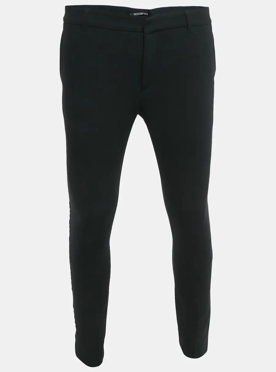 Balmain Black Cotton Trousers XL