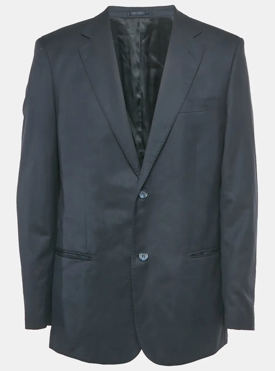 Balmain Navy Blue Wool Blend Single Breasted Blazer XXL