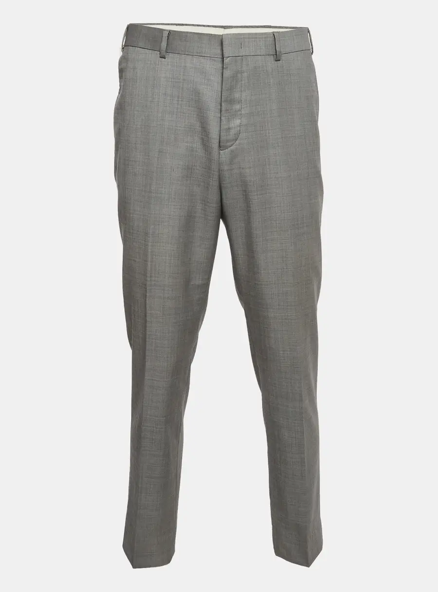 Balmain Grey Wool Slim Fit Trouser XL