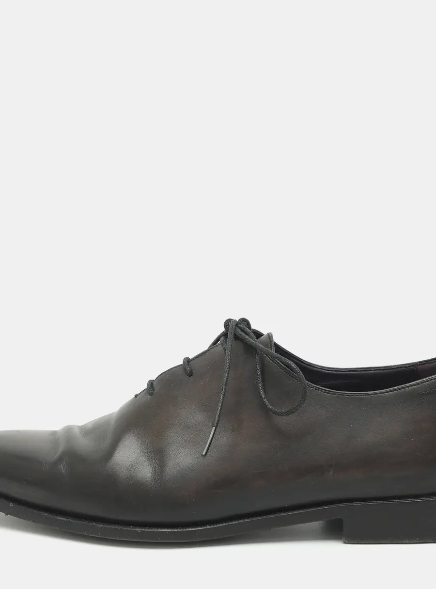 Berluti Galet Size 43 Black/Brown Leather Oxfords