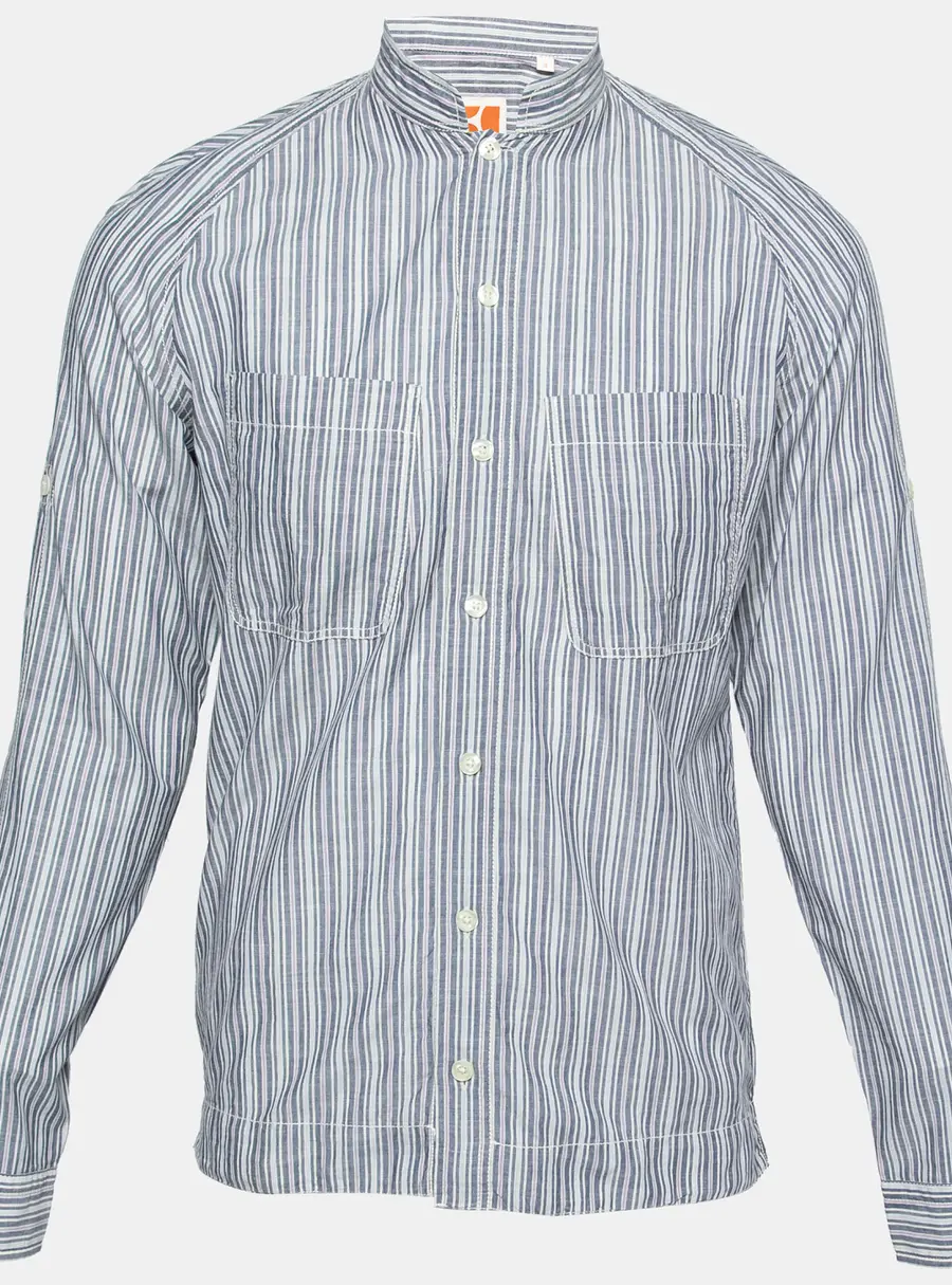Boss Orange by Hugo Boss Multicolor Striped Cotton Long Sleeve Shirt S