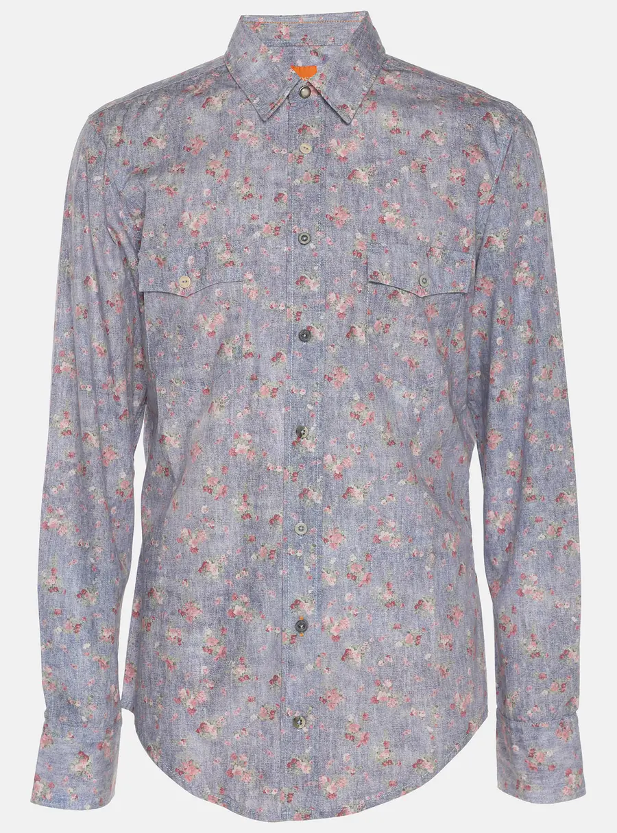 Boss Orange by Hugo Boss Multicolor Floral Print Cotton Long Sleeve Shirt M
