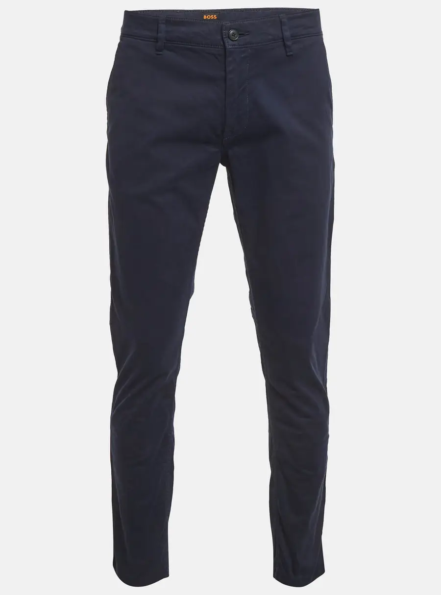 Boss Orange By Hugo Boss Navy Blue Cotton Schino Slim Pants M Waist 37"
