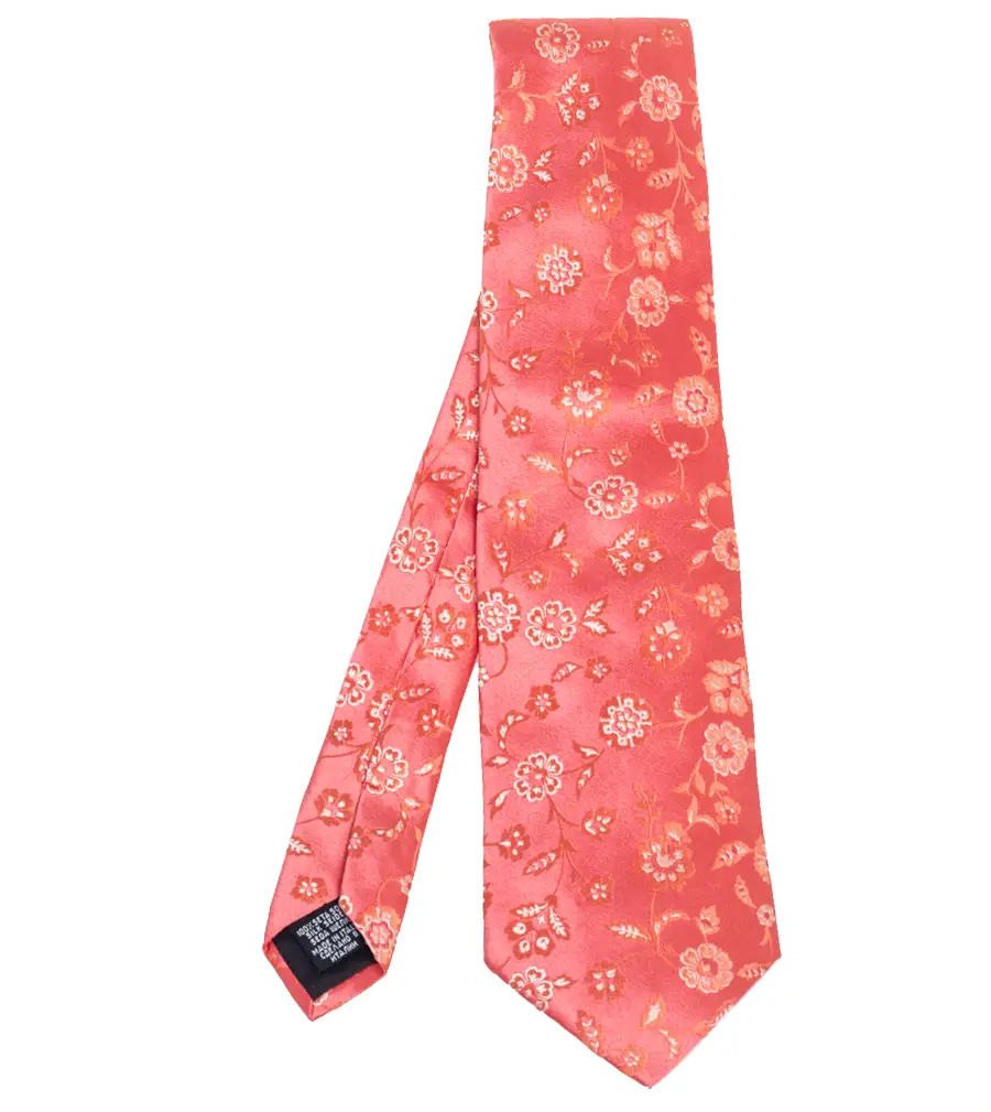 Boss By Hugo Boss Pink Floral Jacquard Silk Tie
