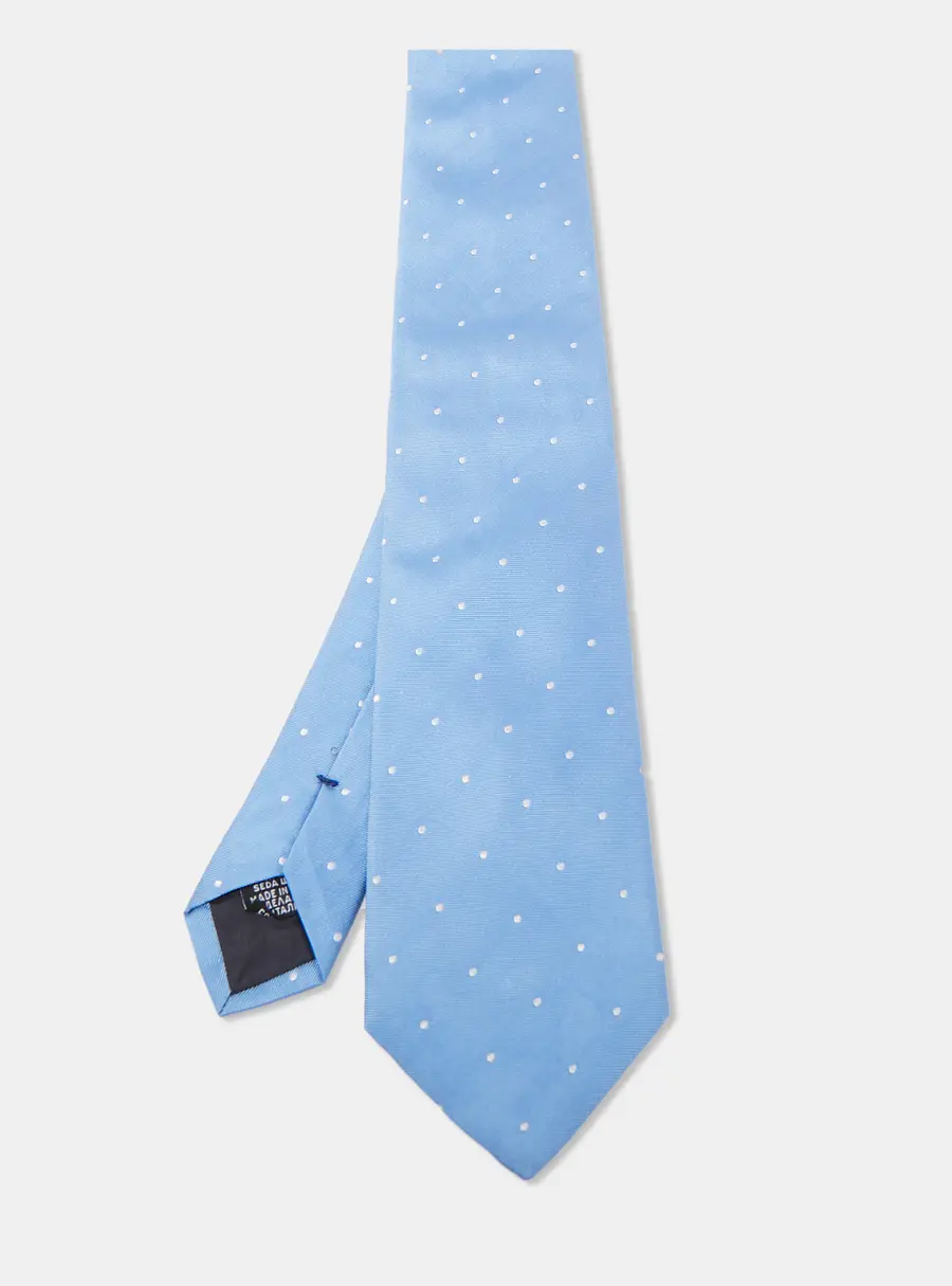 Boss By Hugo Boss Blue Dotted Silk Tie