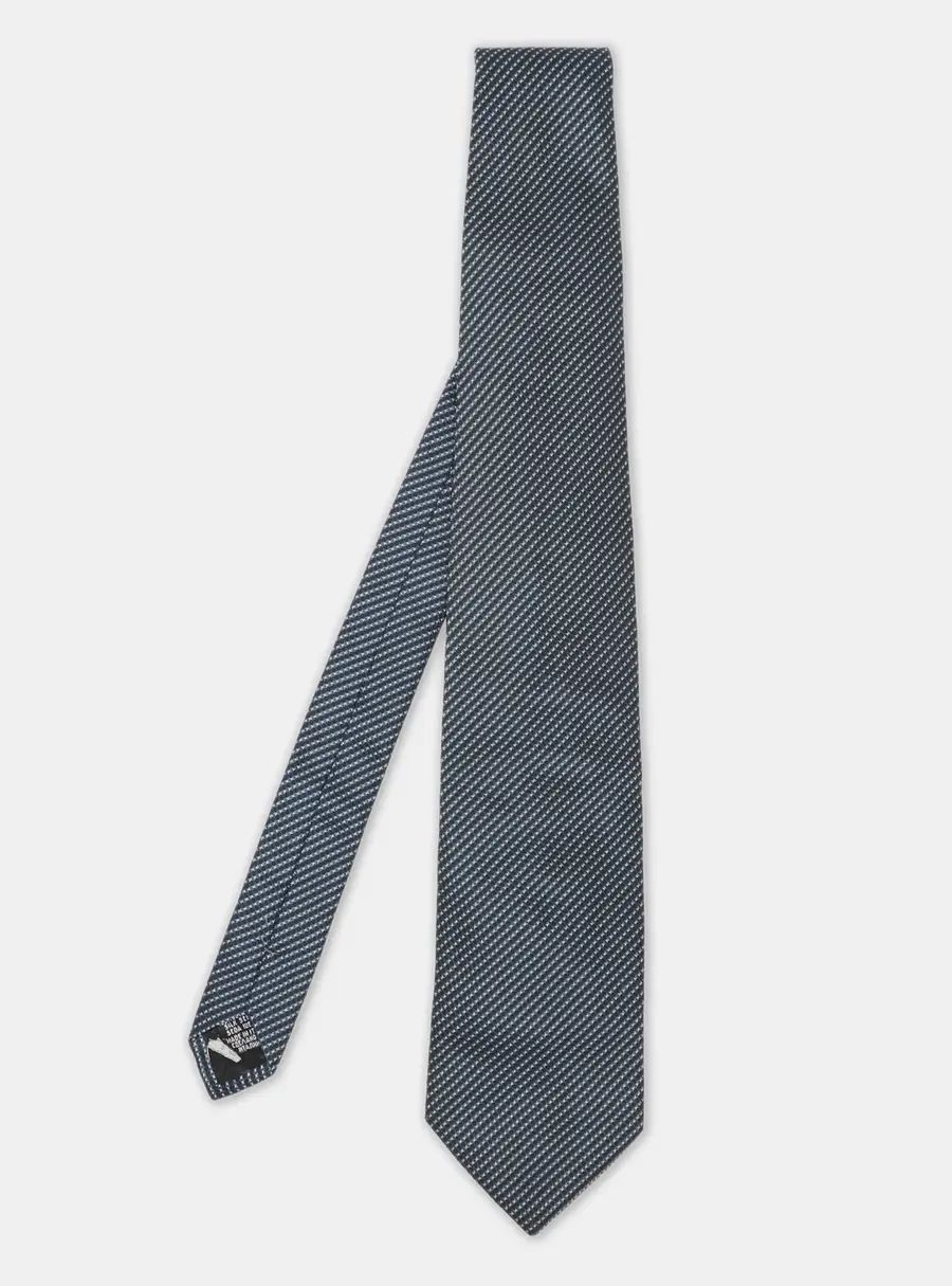 Boss By Hugo Boss Blue Patterned Jacquard Silk Tie