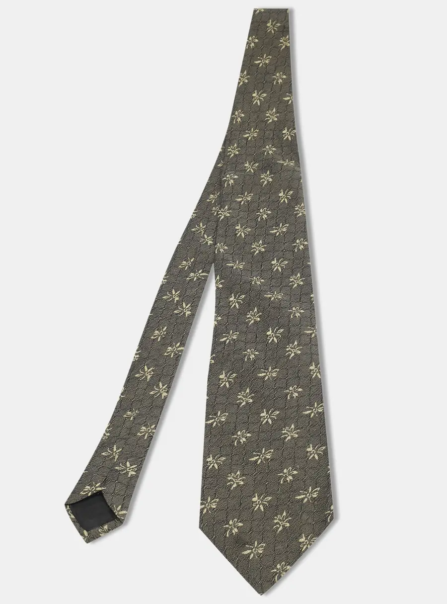 Boss By Hugo Boss Green Jacquard Silk Traditional Tie