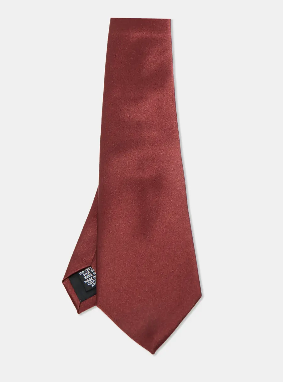 Boss By Hugo Boss Red Satin Silk Tie