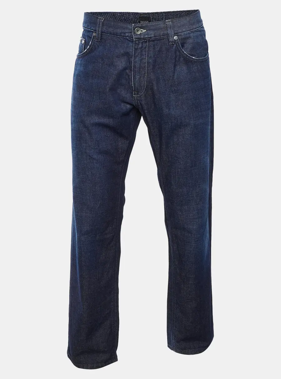 Boss By Hugo Boss Blue Stretch Denim Straight Leg Maine Jeans XL/Waist 36"