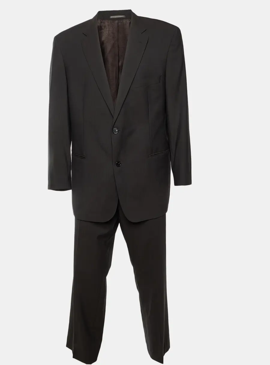 Boss By Hugo Boss Black Wool Single Breasted Pasini2/Movie2 Suit XXXL