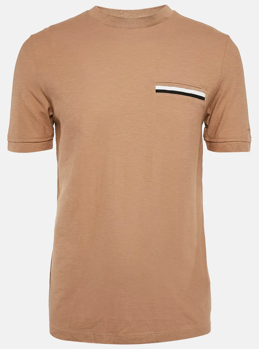 Boss By Hugo Boss Brown Cotton Crew Neck T-Shirt S
