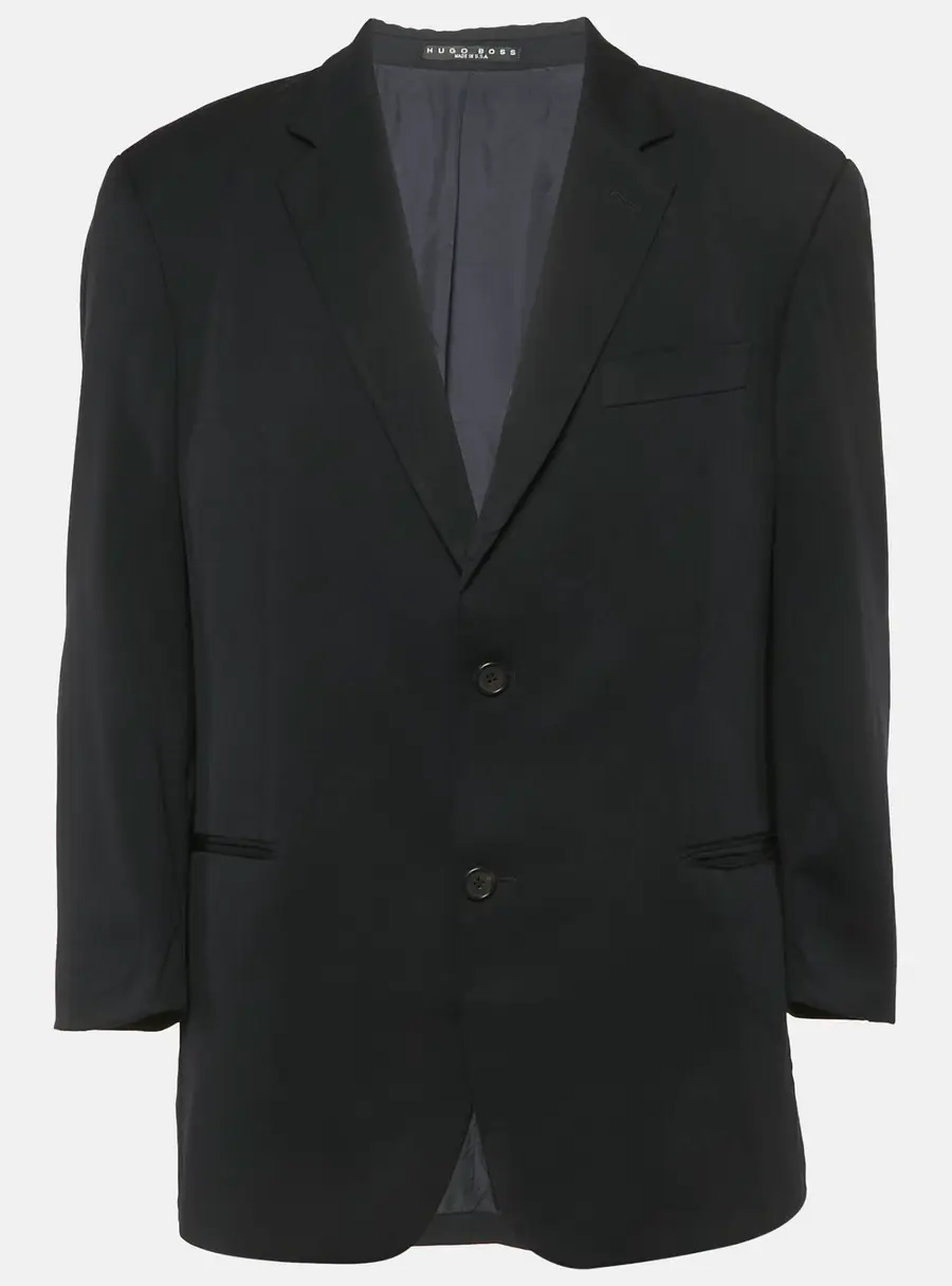 Hugo Boss Vintage Blue Wool Single Breasted Blazer S