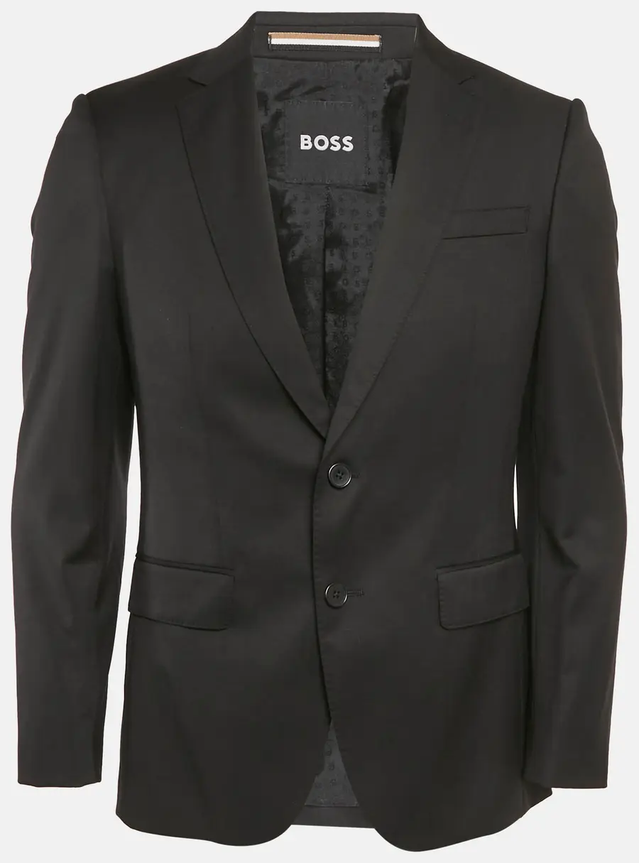 Boss By Hugo Boss Black Gabardine Single Breasted Blazer S