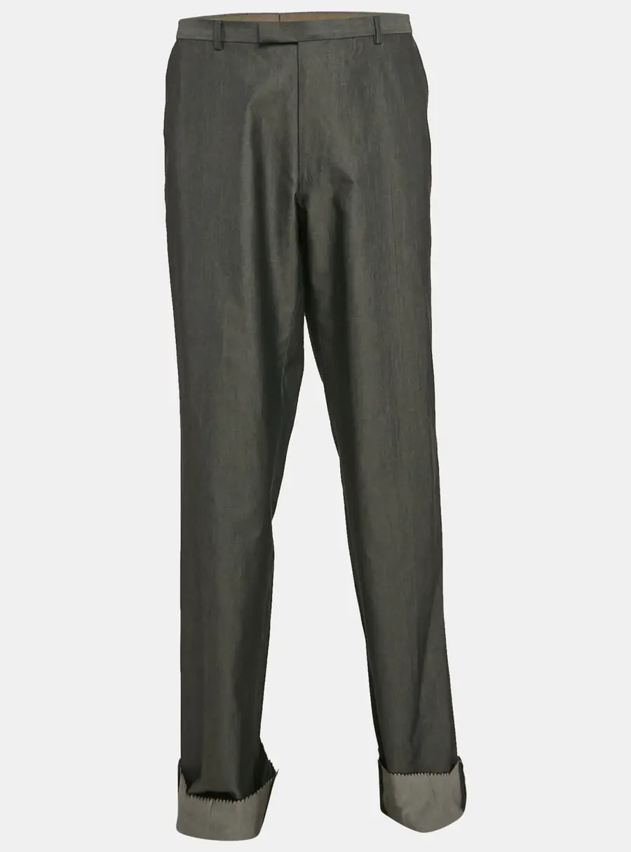 Boss By Hugo Boss Grey Cotton-Silk Tours Trousers 5XL