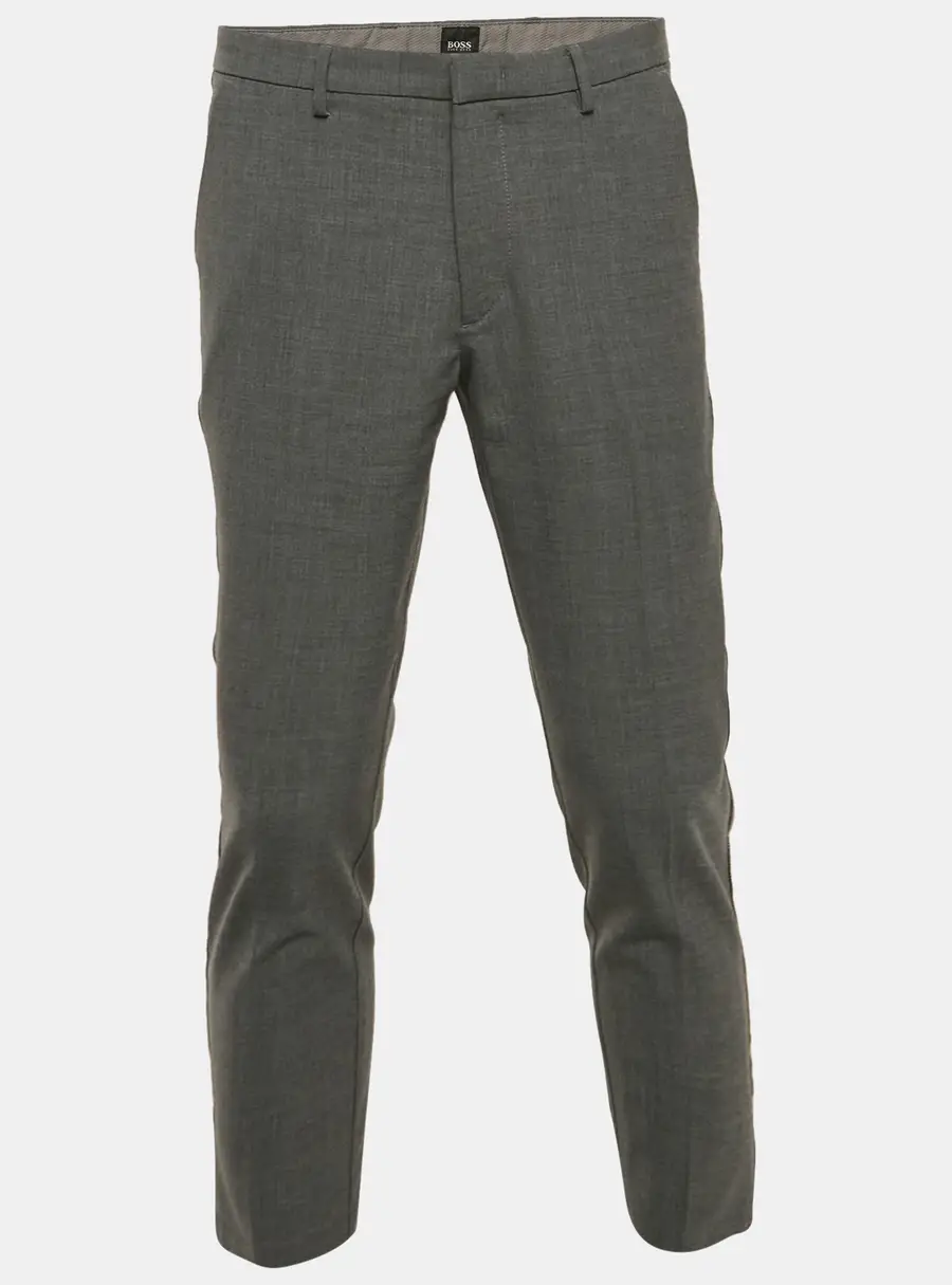 Boss By Hugo Boss Grey Crepe Formal Trousers L