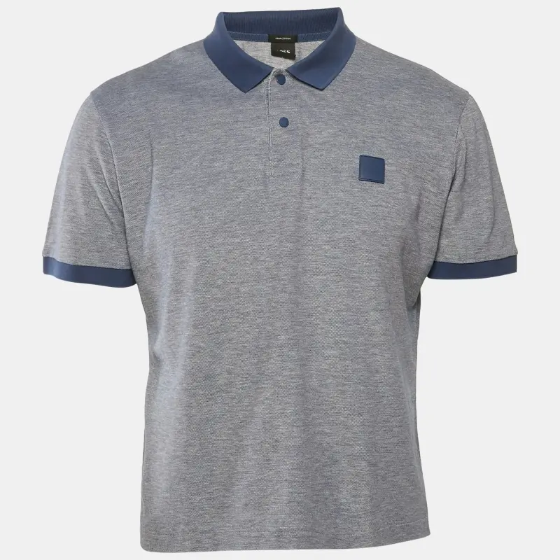 Boss By Hugo Boss Blue Pima Cotton Jersey Polo T-Shirt L
