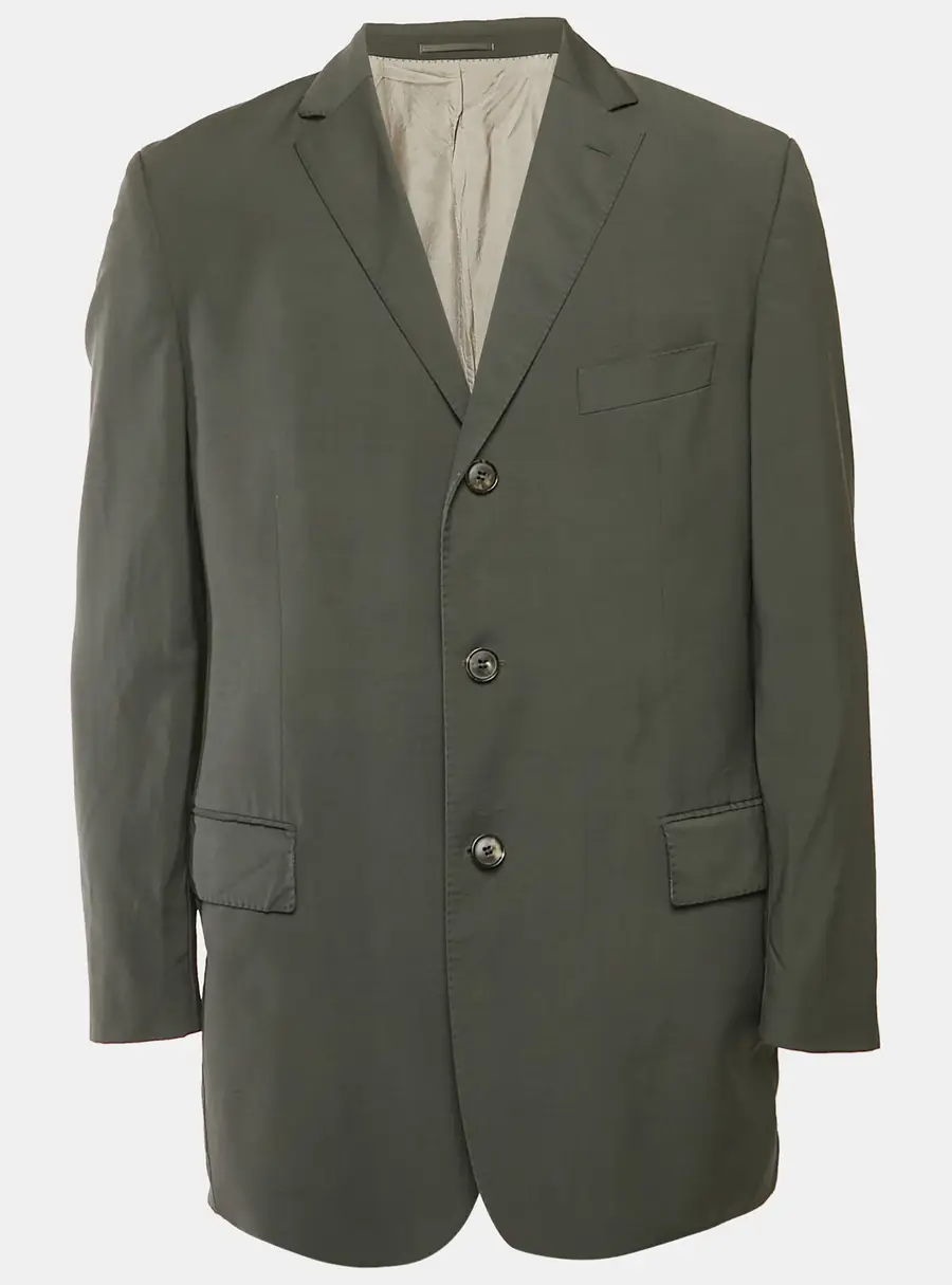 Boss By Hugo Boss Grey Virgin Wool Single Breasted Blazer XXL