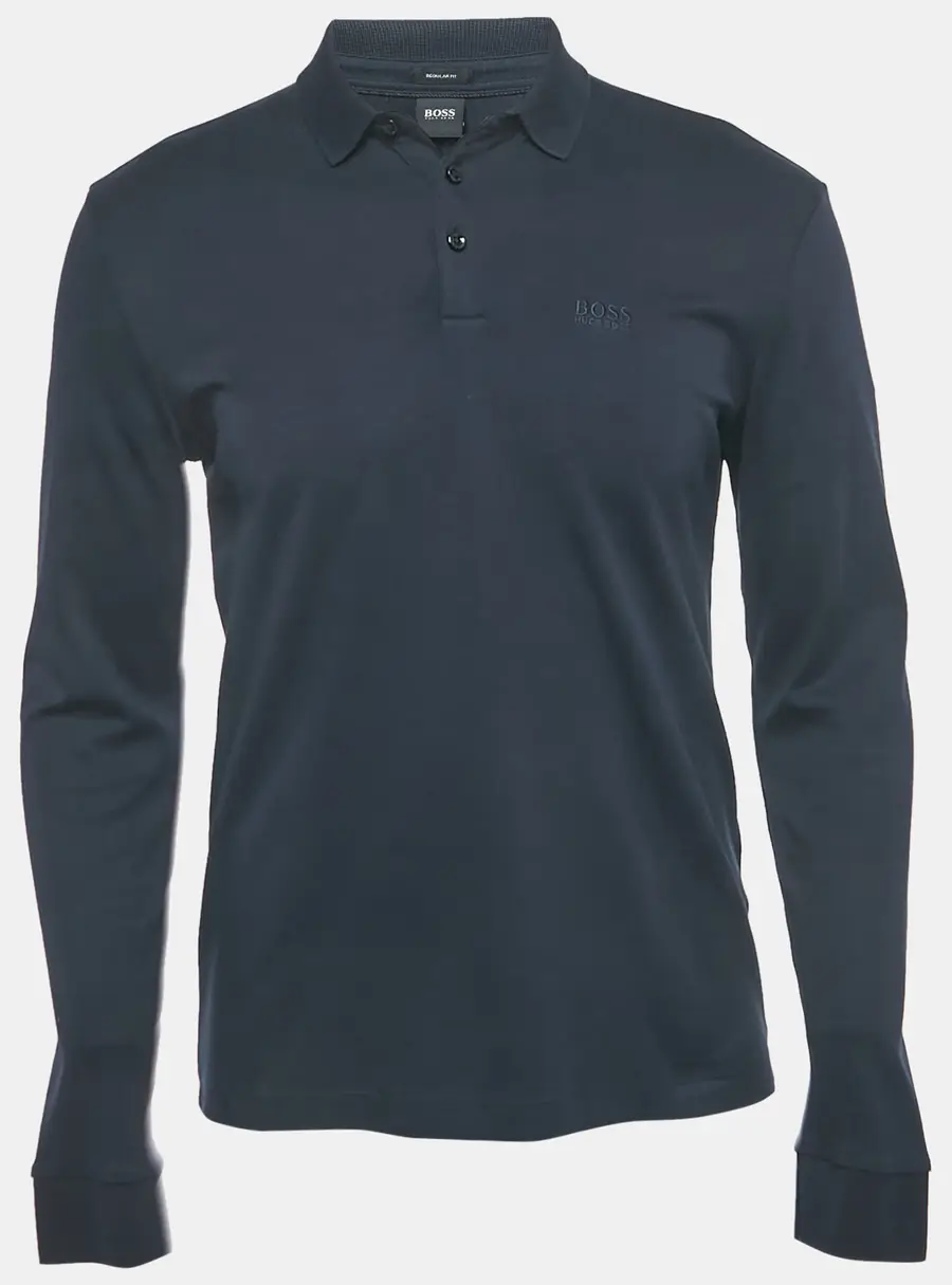 Boss By Hugo Boss Navy Blue Jersey Pado 11 Polo T-Shirt S