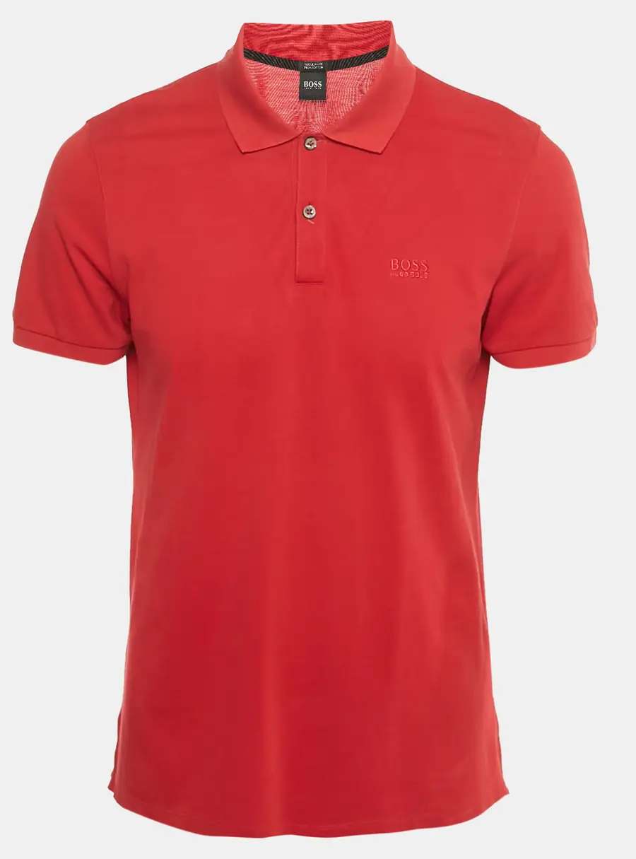 Boss by Hugo Boss Red Cotton Pallas Polo T-Shirt M