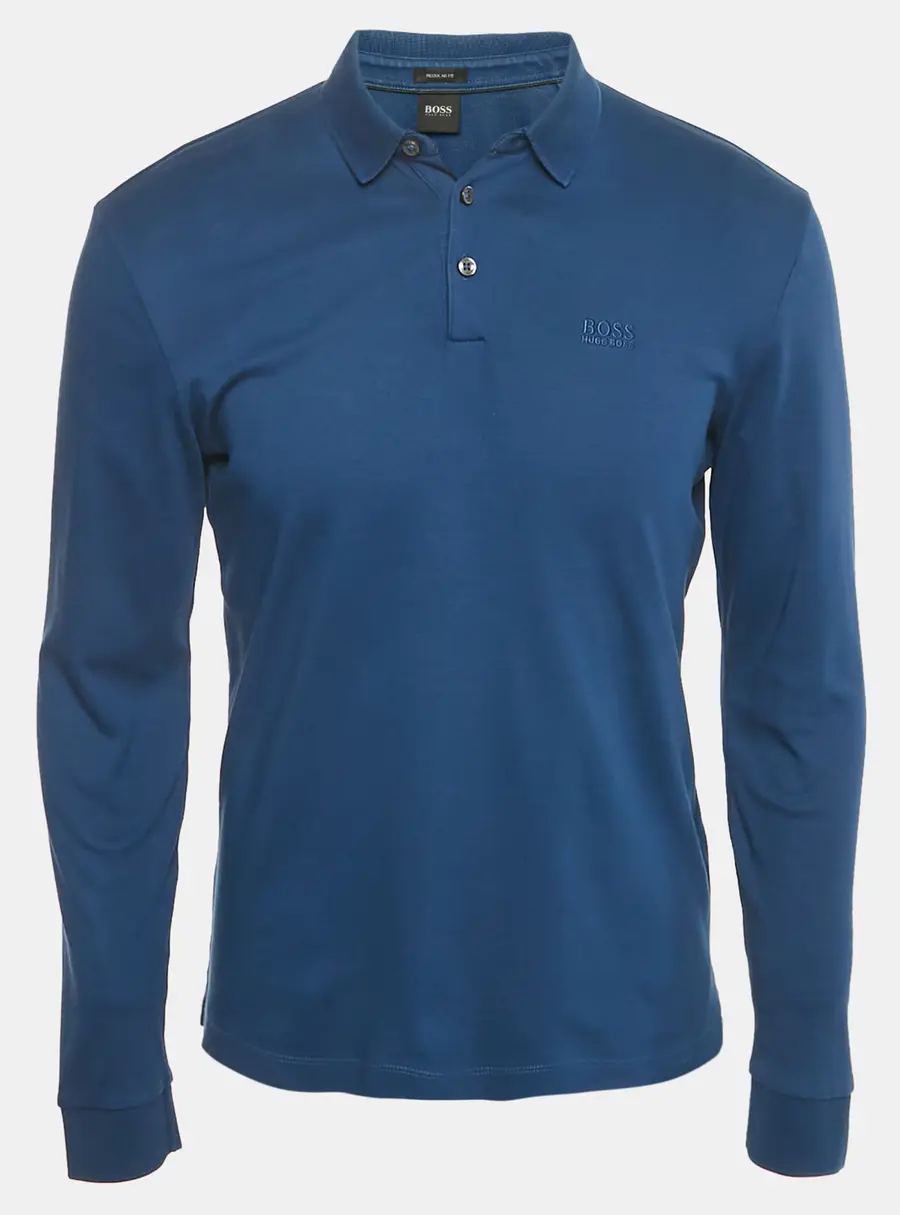 Boss By Hugo Boss Blue Jersey Pado 11 Polo T-Shirt S