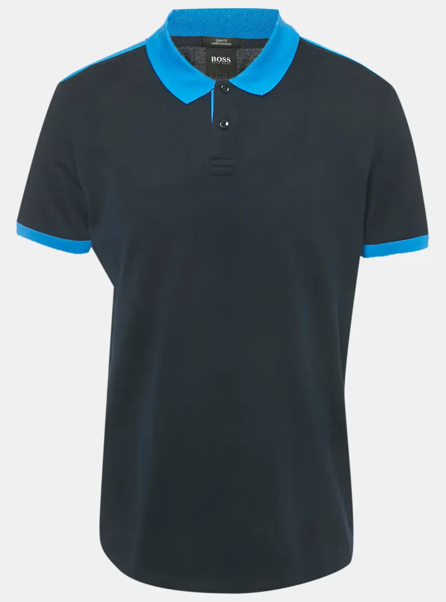 Boss By Hugo Boss Navy Blue Cotton Phillipson 39 Slim Fit Polo T- Shirt XL