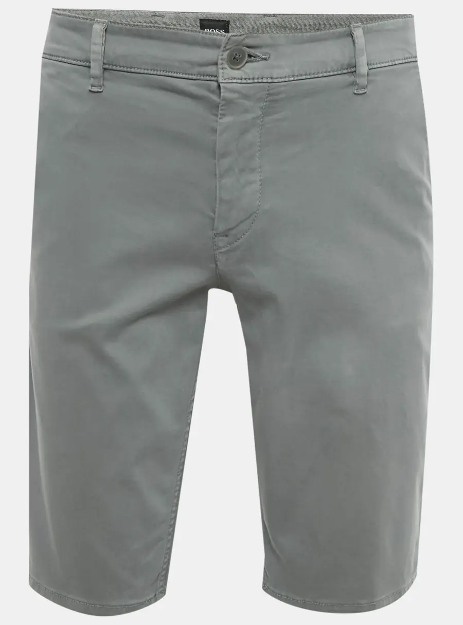 Boss By Hugo Boss Grey Cotton Slim Fit Shorts L