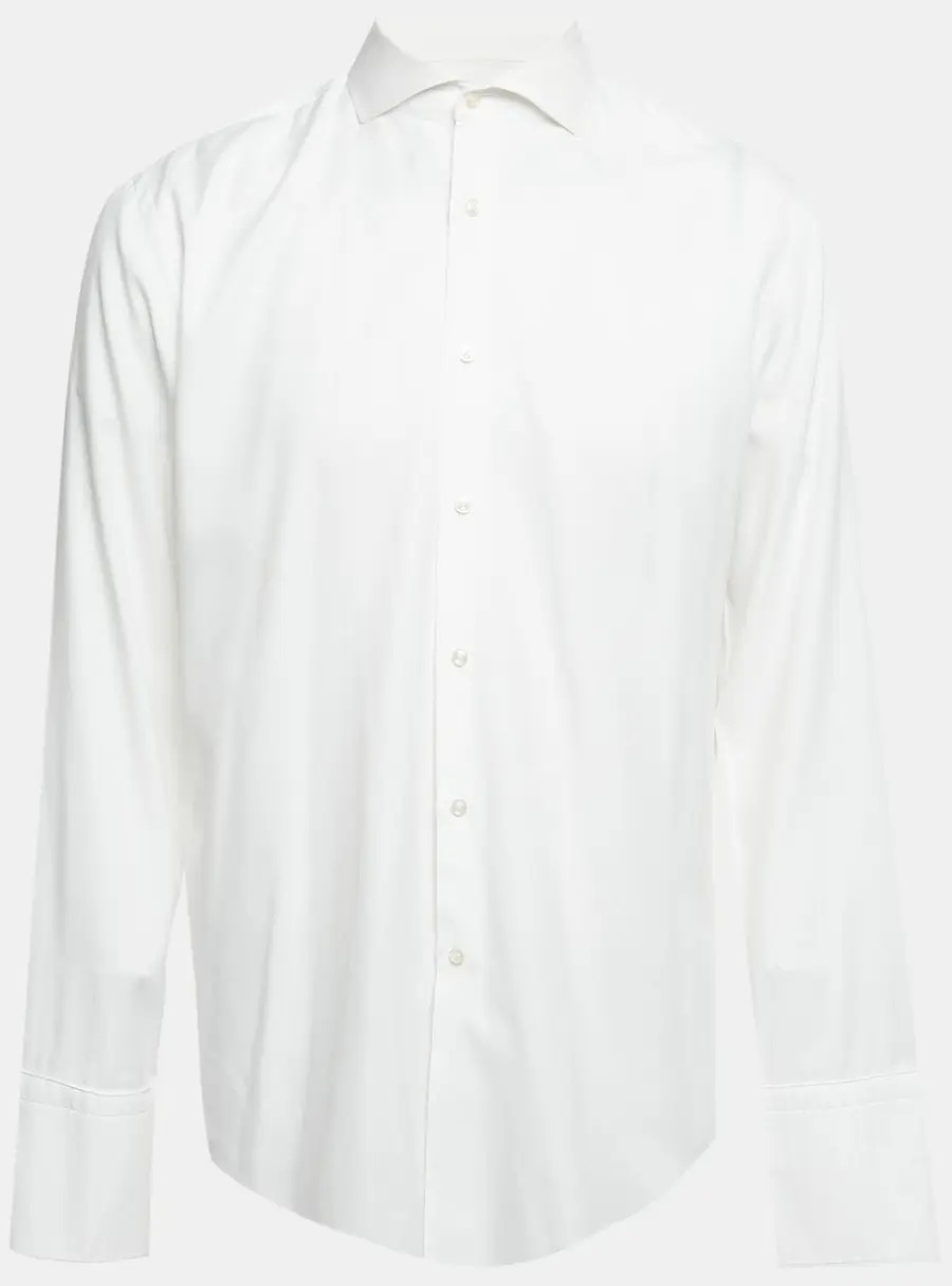 Boss By Hugo Boss White Cotton Slim Fit Jaiden Shirt XL