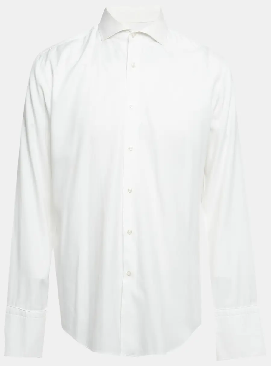 Boss By Hugo Boss White Cotton Slim Fit Jaiden Shirt XL