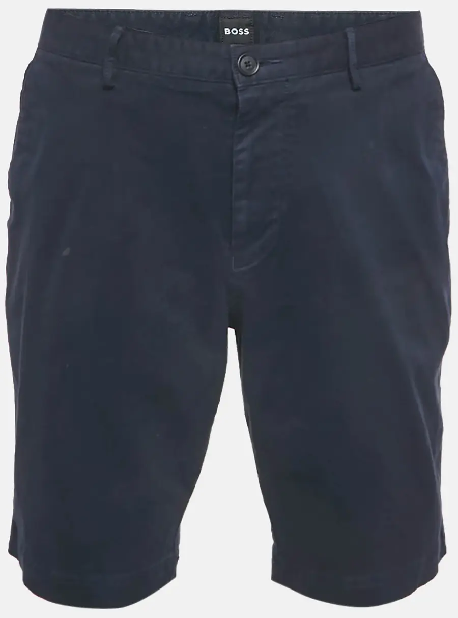 Boss By Hugo Boss Navy Blue Cotton Slice Shorts L