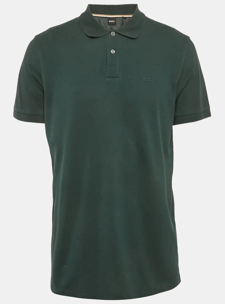 Boss By Hugo Boss Dark Green Cotton Pique Pallas Polo T-Shirt XL
