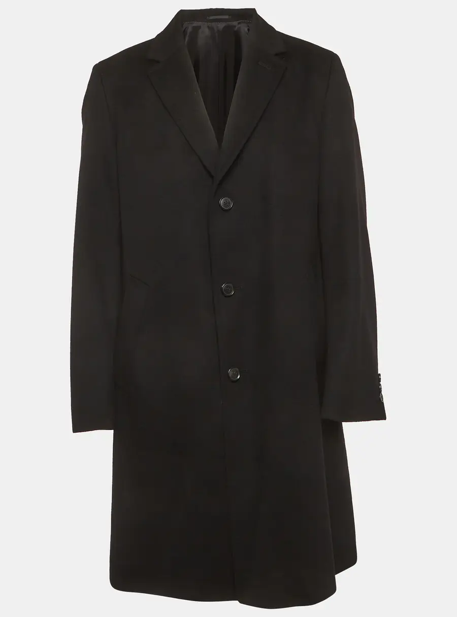 Boss By Hugo Boss Black Wool Felt Morgan Coat XL