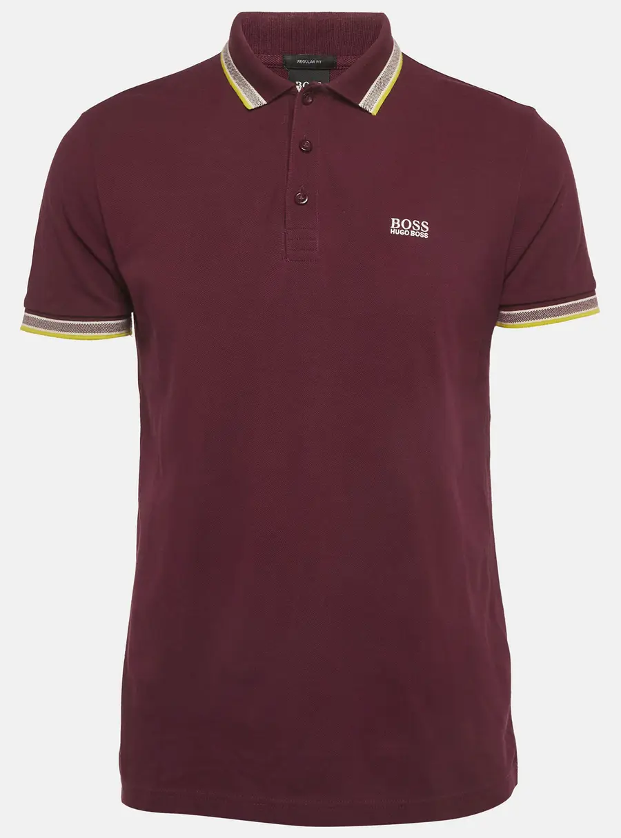 Boss By Hugo Boss Purple Cotton Knit Polo T-Shirt L
